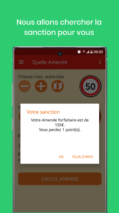 Quelle Amende - Speeding Fine and Penalties calculation for France <br> https://play.google.com/store/apps/details?id=ro.gliapps.quelleamende