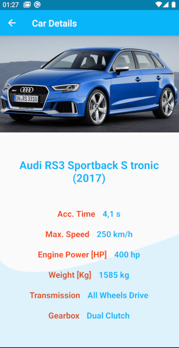 Acceleration time estimation Android Application - Acceleration Time Estimation (0 to 100 Km/h) using basic information on the car <br> https://play.google.com/store/apps/details?id=ro.gliapps.zerotosixty